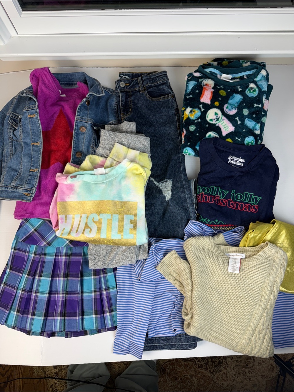 Girls Mixed Clothing Lot fall/winter  14 piece Gap, Crew cuts, cat&jack sz 8-12